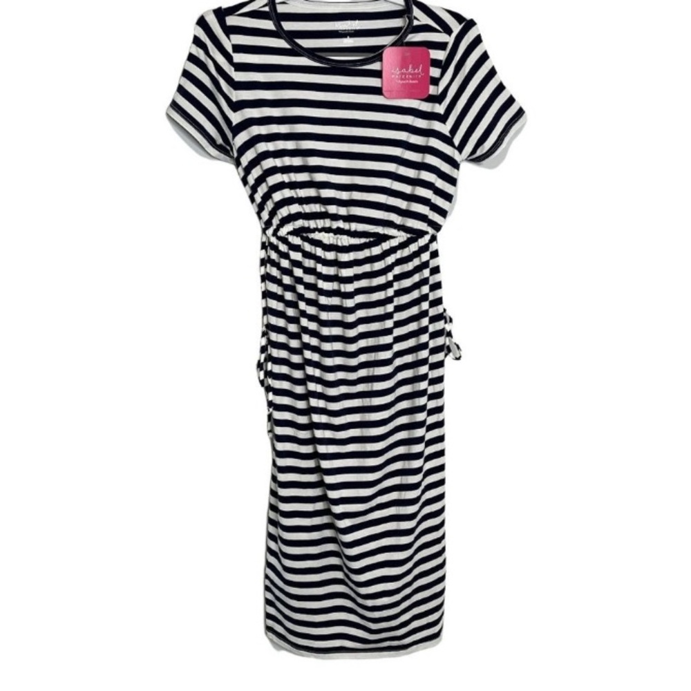 Isabel Maternity Ingrid  Short-Sleeve Dress with Tie-Waist.   Size-Small 🆕🚭